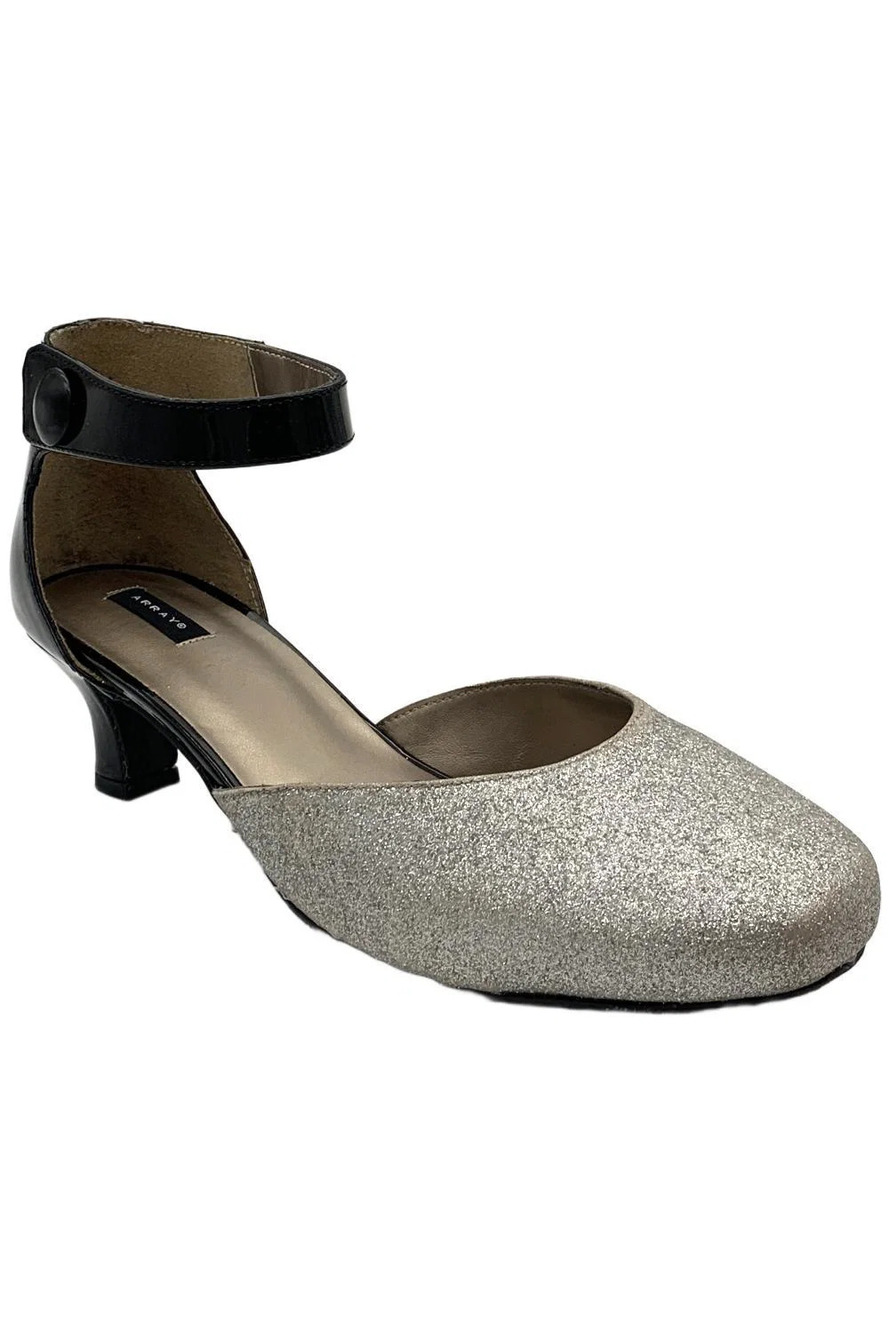 Array Women's Charlie Pump Silver/Black - Wide